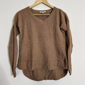 Madewell Hi Low Hem Textured Waffle Crewneck Knit Sweater Oversized Size XS
